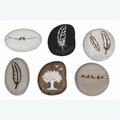 Youngs 5 in. Wood Home Tokens, Assorted Style - Set of 6 12467